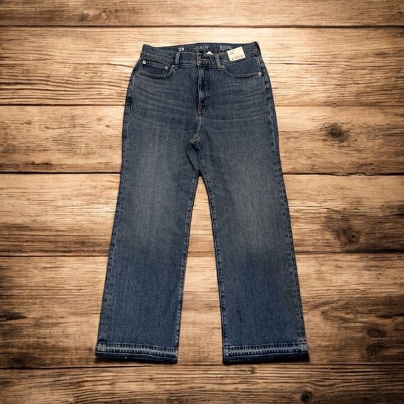 J Crew High Rise ‘96 Kickout Jean Classic Blue Denim Jeans sz28- NWT - Picture 4 of 12